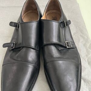 Florsheim Black Double Monk Strap Leather Dress Shoes